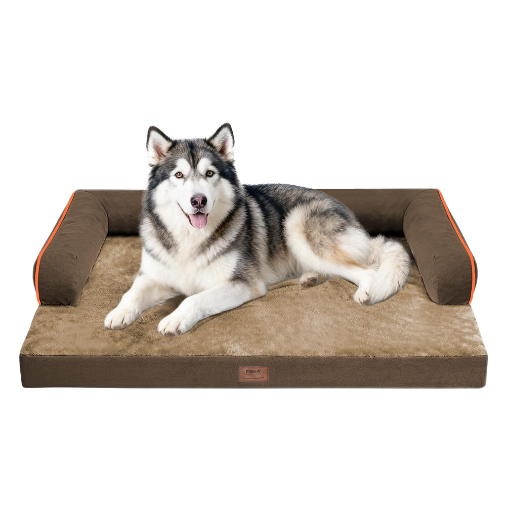 MEKIY cama para perros grandes con funda lavable, fácil limpieza.