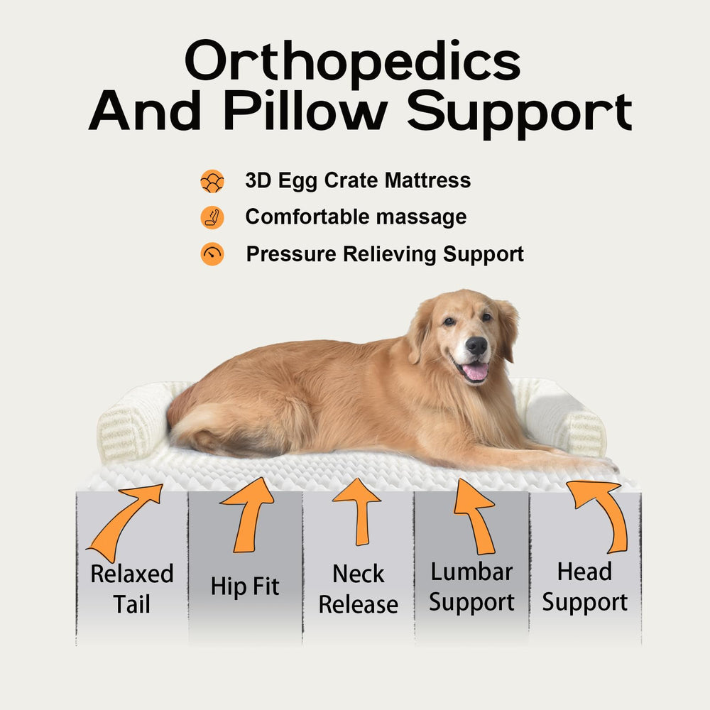 Cama MEKIY para perro grande: funda lavable para limpieza fácil