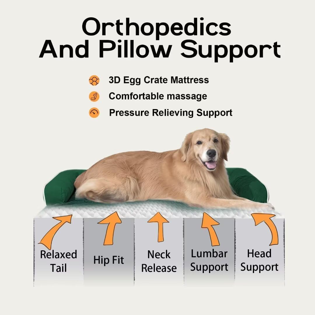 MEKIY cama grande con cubierta removible para lavado fácil y higiene.