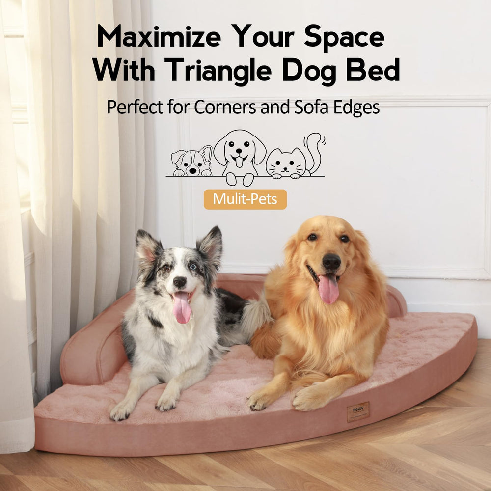 Diseño en esquina MEKIY para cama de perro grande, ahorro de espacio