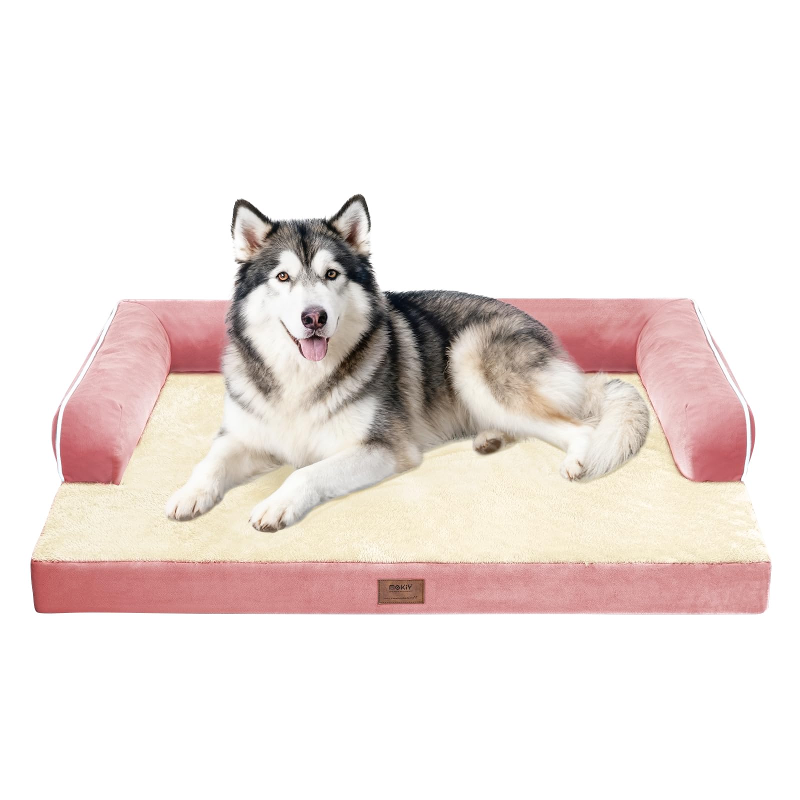 Cama MEKIY para perro grande con espuma de alta densidad para apoyo cómodo