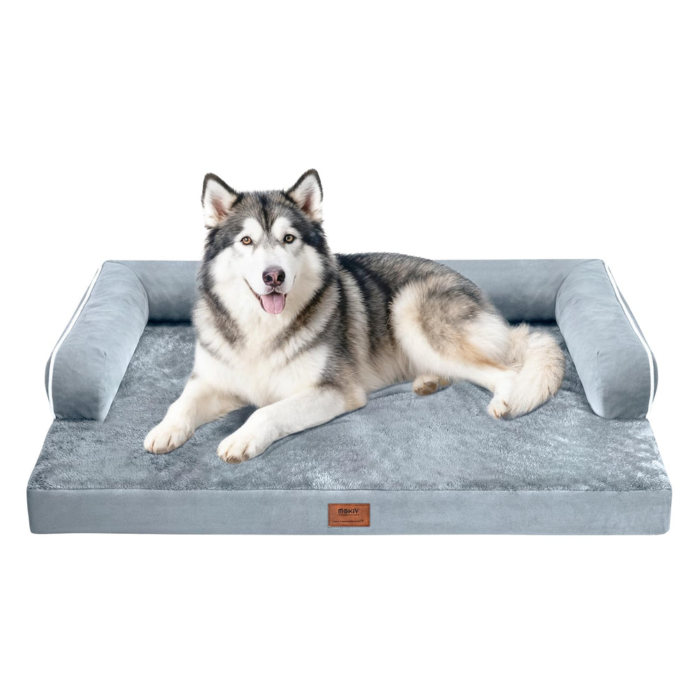 MEKIY cama para perro grande con soporte ortopédico en espuma panal para articulaciones.