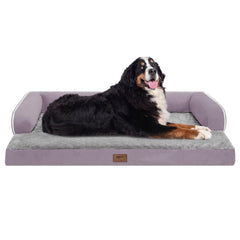 Cama ortopédica MEKIY para perros grandes con funda lavable para limpieza fácil.