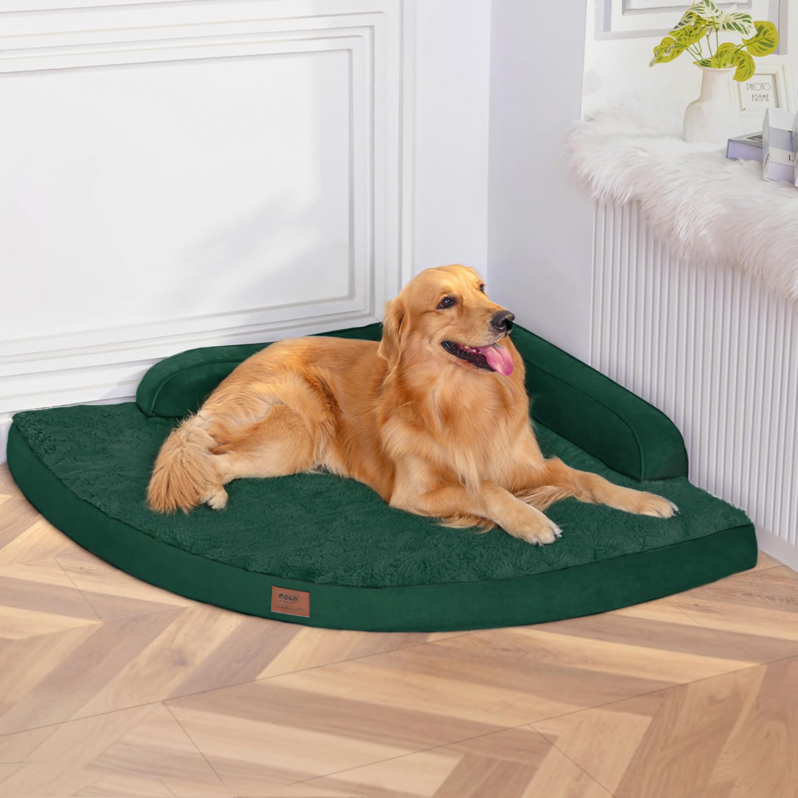 MEKIY cama para perro grande ortopédica con espuma tipo huevo brinda soporte para articulaciones