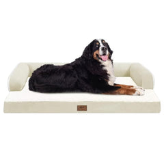 MEKIY cama grande ortopédica lavable, ideal para descanso diario de mascotas grandes.