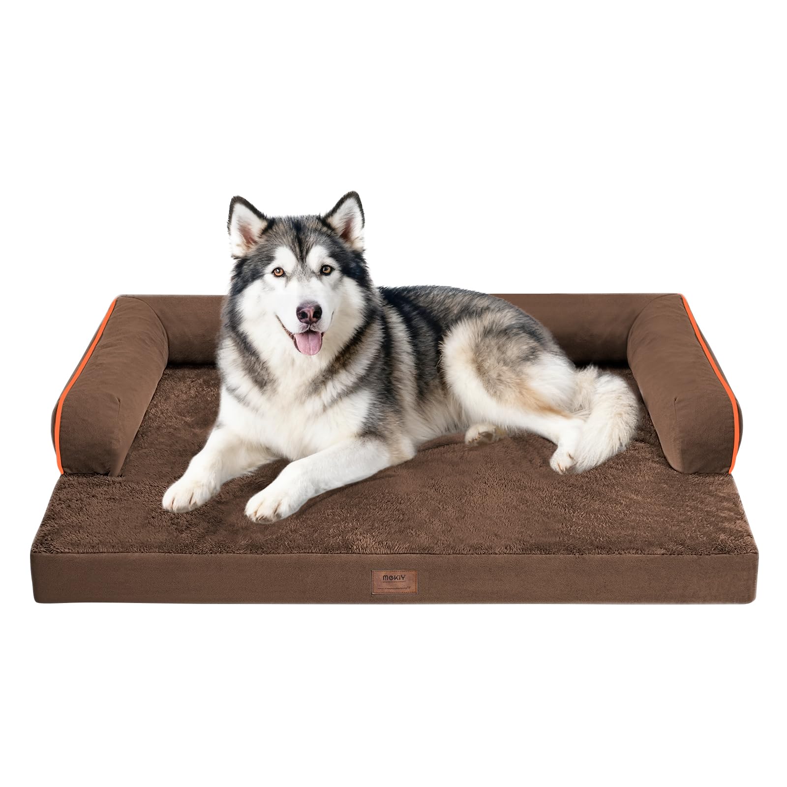 MEKIY cama para perro ortopédica con diseño suave ofrece soporte cómodo.