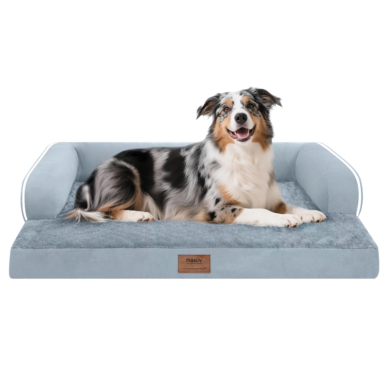 MEKIY cama ortopédica para perros con espuma 28D para mayor comodidad.