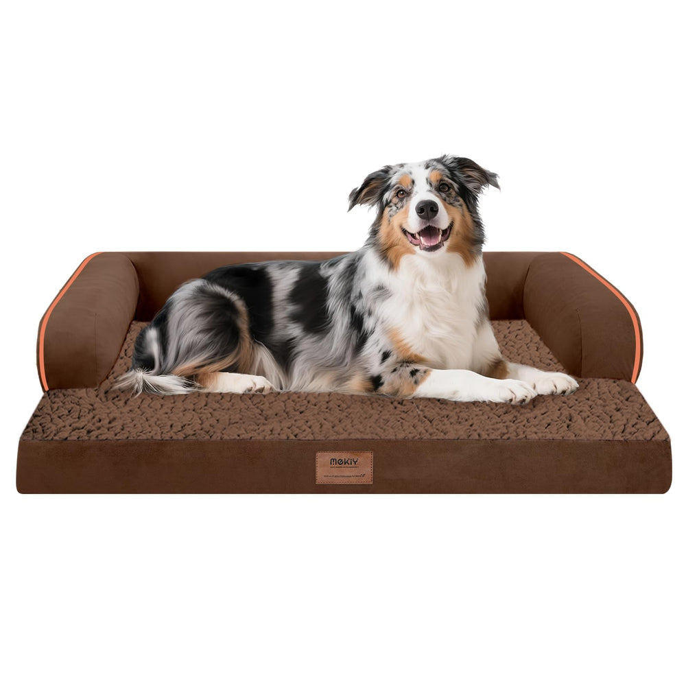 Cama MEKIY para perro XL con soporte ortopédico para descanso cómodo.