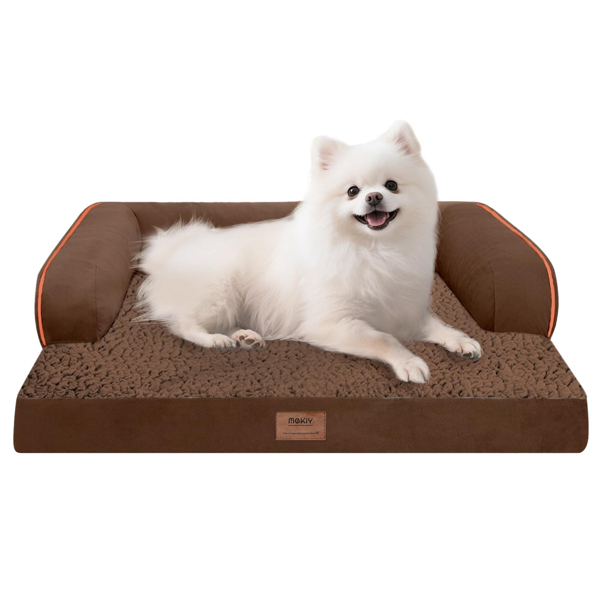 Cama MEKIY para perro pequeño con soporte ortopédico para descanso cómodo.