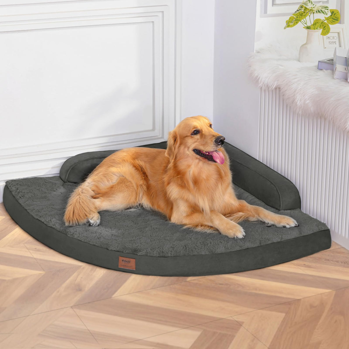 MEKIY cama-perro-xl-ortopedica-espuma-memoria para articulaciones, descanso cómodo