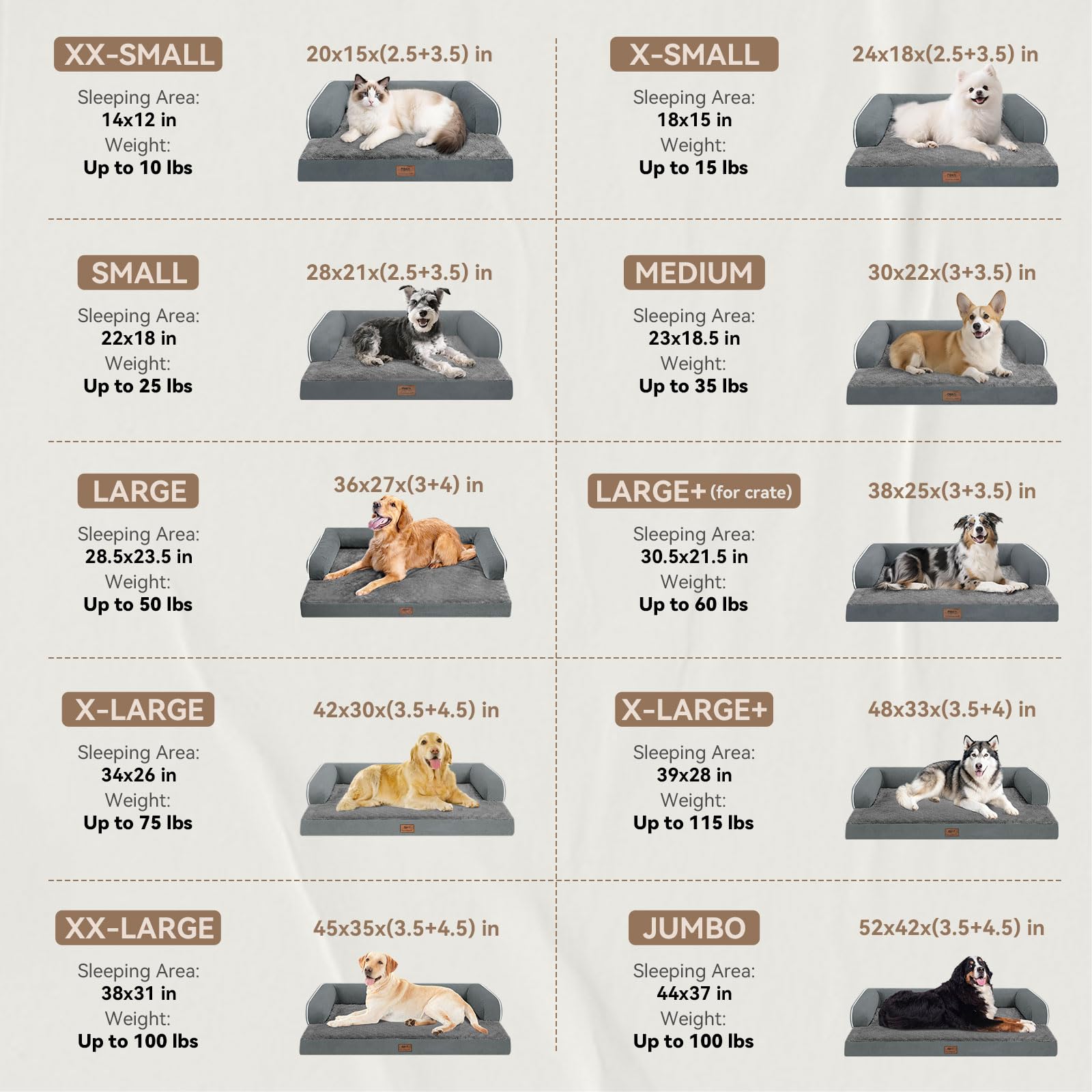 MEKIY cama XXL para perros grandes 45x35x8 pulgadas descanso amplio