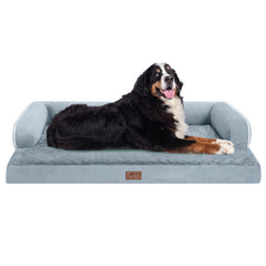 MEKIY cama XXXXL con soporte ortopédico para articulaciones, vista frontal.