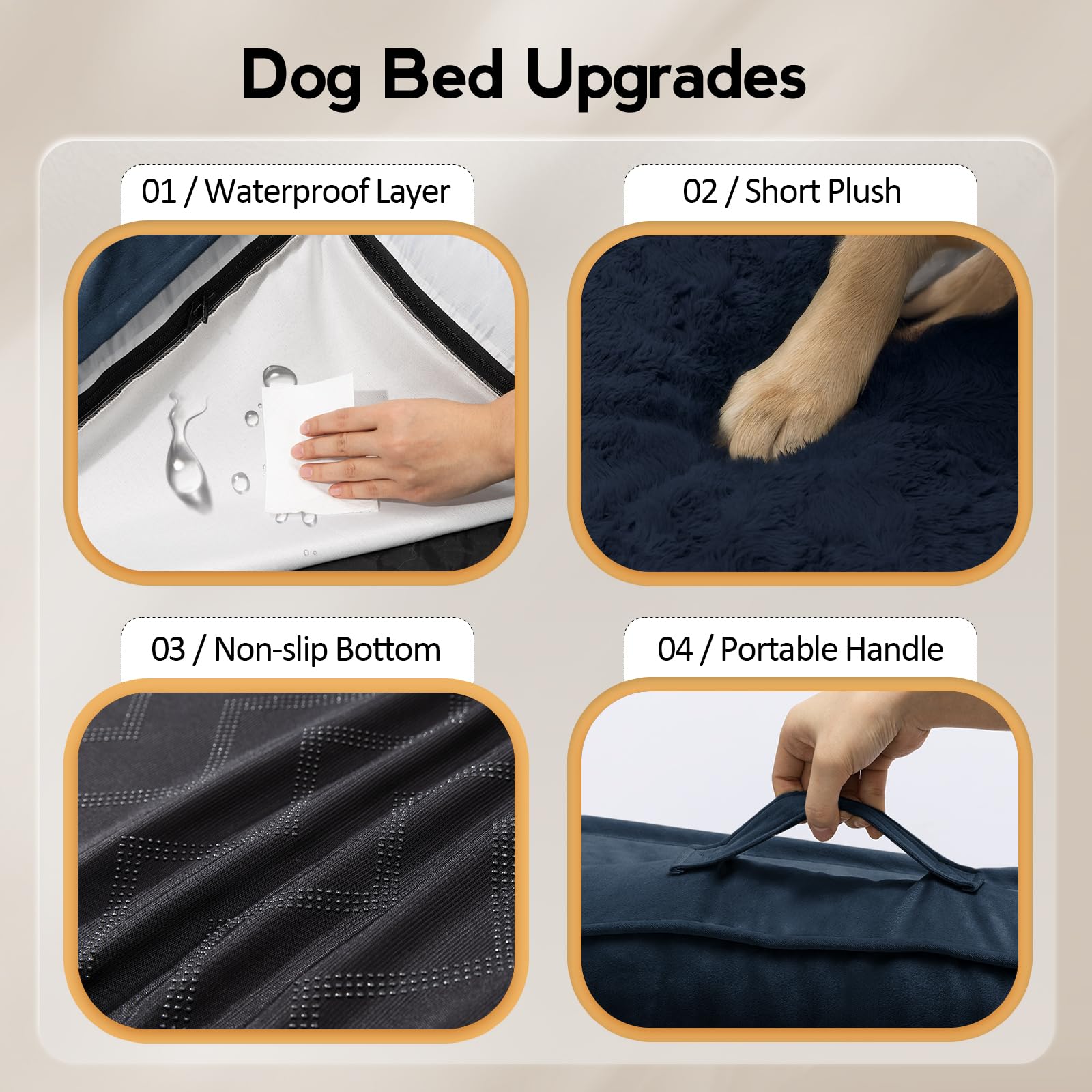 Base antideslizante con puntos de silicona mantiene la cama estable.