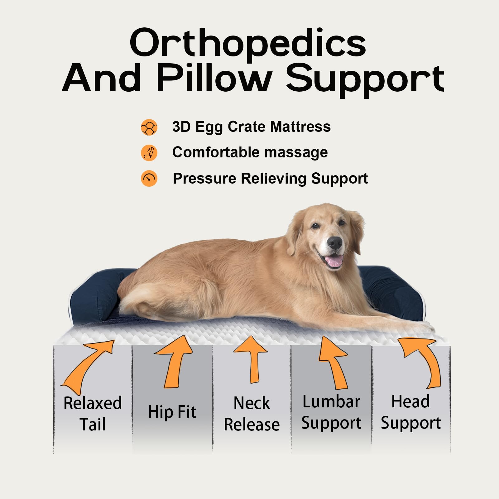 MEKIY cama-perros-grande-cobertura-lavable: limpieza fácil y protección contra líquidos.