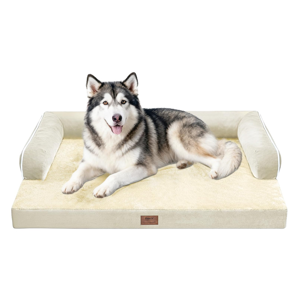Cama MEKIY para perros grandes con espuma en panales para soporte ortopédico