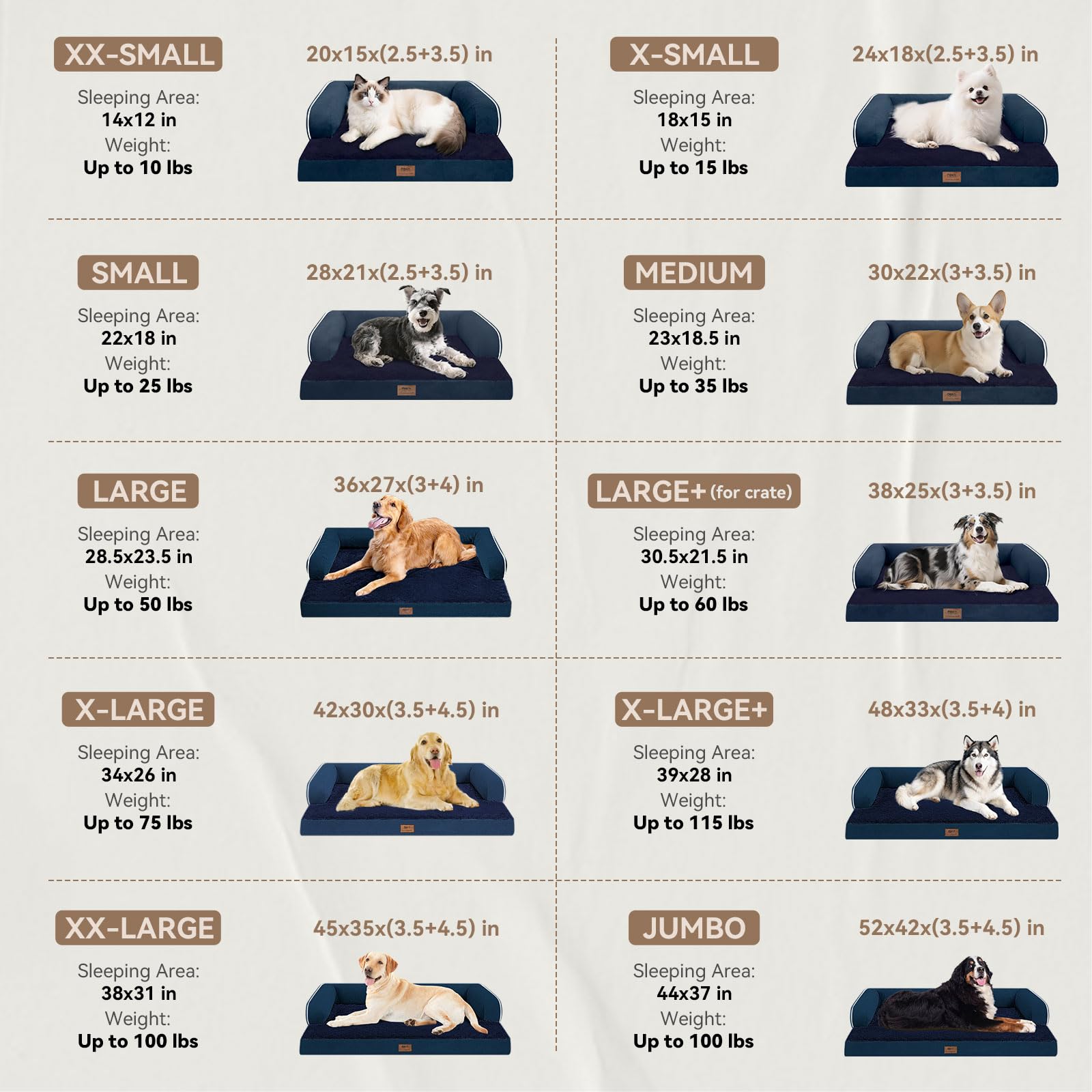 Cama MEKIY ortopédica con espuma de memoria para mayor confort.