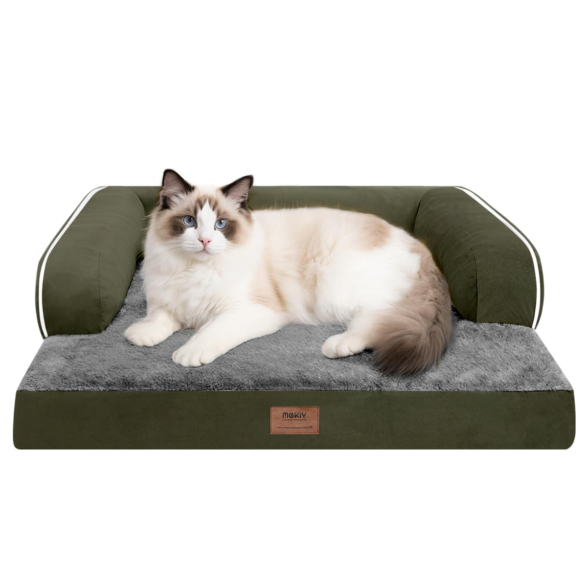 MEKIY cama para perros pequeños con soporte ortopédico para dormir cómodo