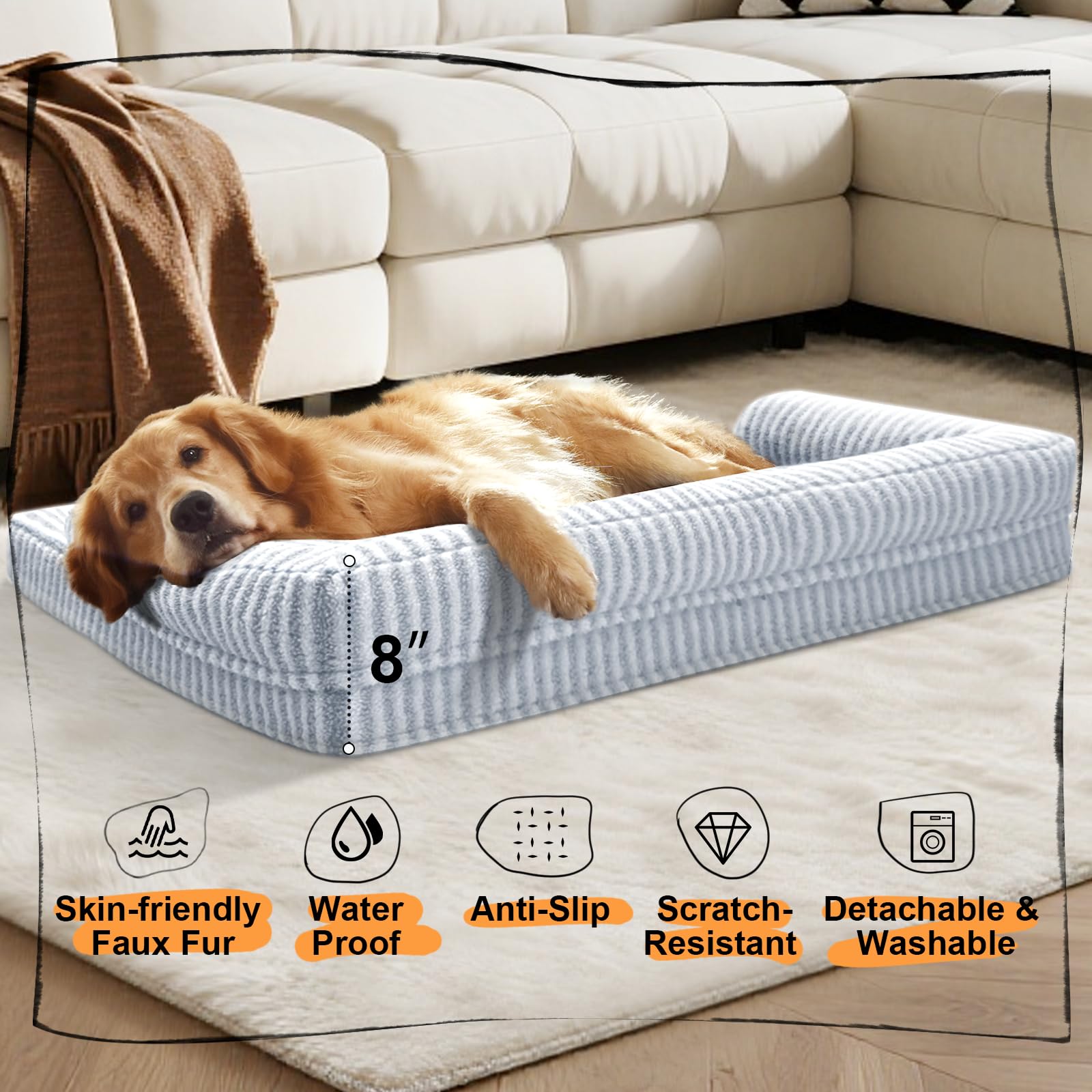 dimensiones xl mekiy cama para perros grandes