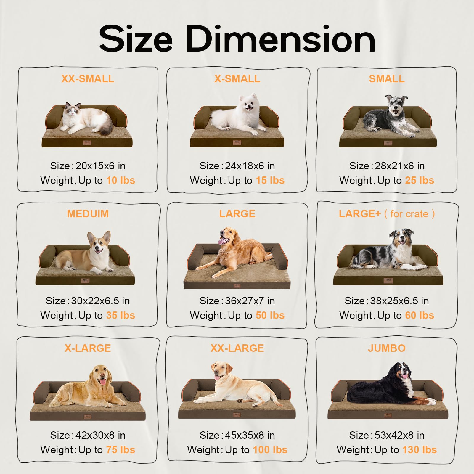 Funda desmontable MEKIY para cama de perro xl facilita limpieza rápida