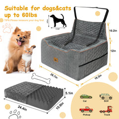 Melafa365 almohadilla-gruesa-perro-gris ofrece confort en viajes largos.