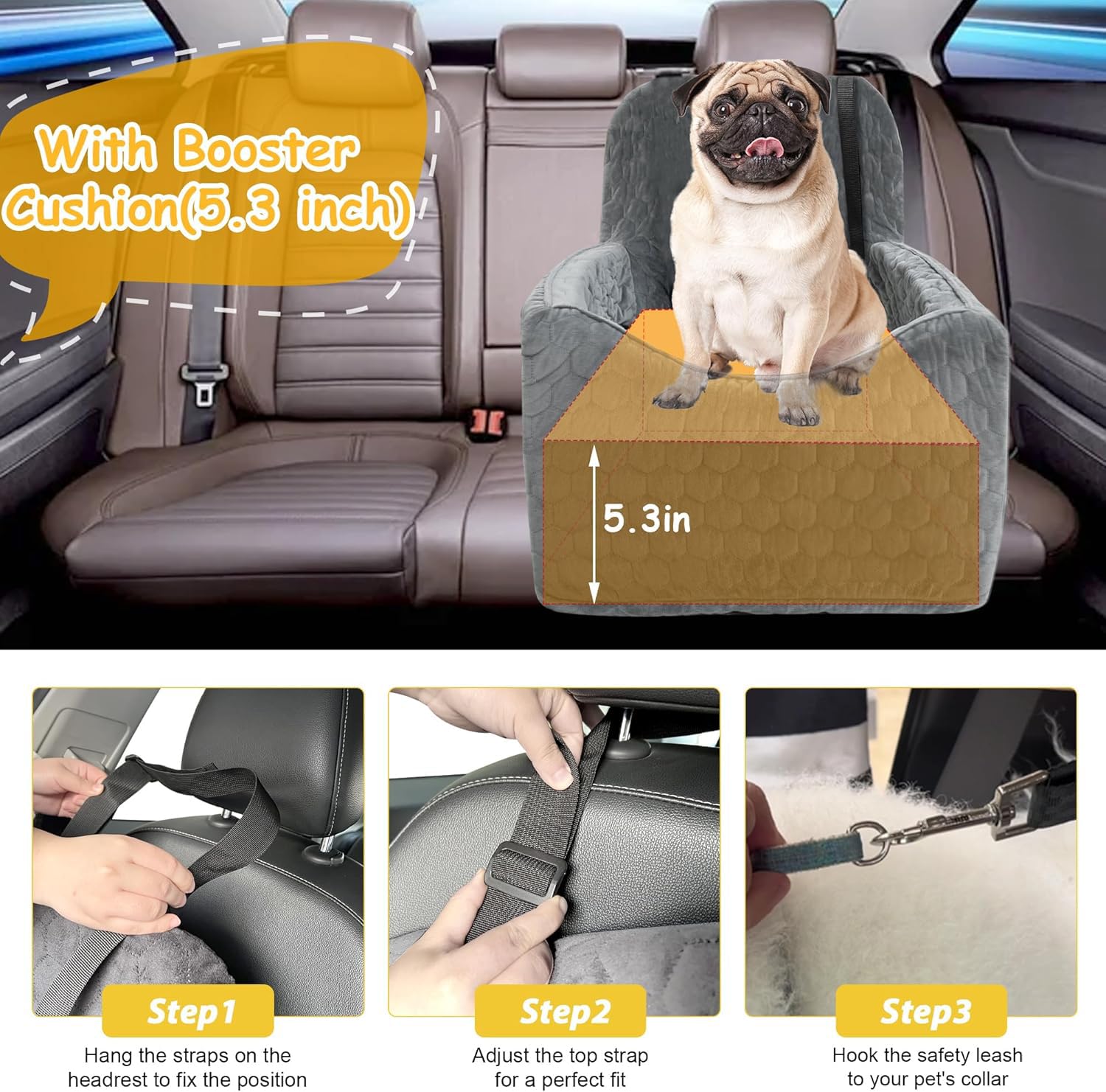 Melafa365 asiento con correa integrada, seguridad durante el viaje