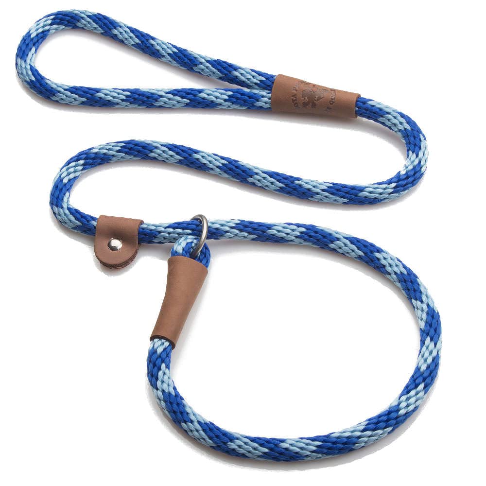 Mendota correa-collar deslizable zafiro, ideal para entrenamiento cómodo y control.