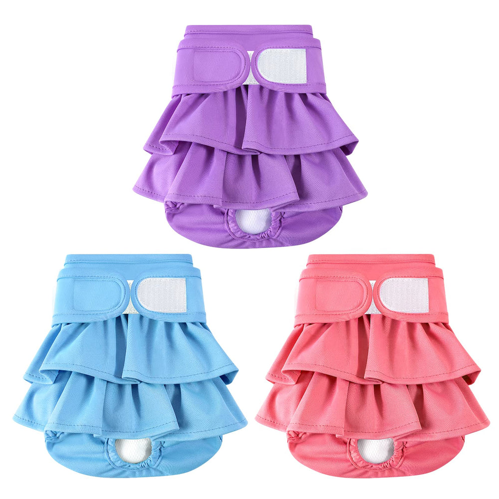 Pañales Mengelina para perra con ajuste de velcro cómodo.