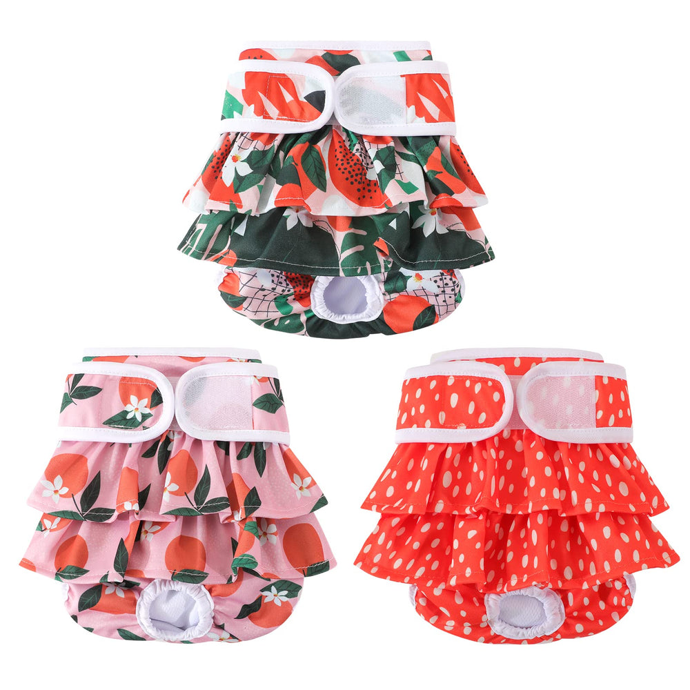 Pañales Mengelina para perras femeninas, paquete de 3, absorbentes y reutilizables para entrenamiento diario.