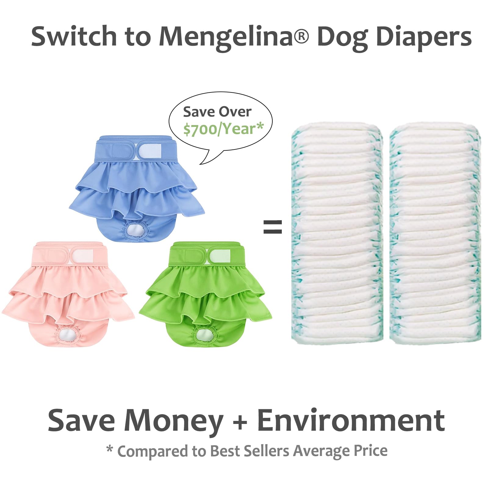 Pañales Mengelina de alta absorción para protección continua.