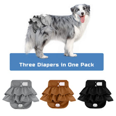 Mengelina: pañales para perros hembra con alta absorción para uso diario.