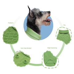 Diseño con dos aberturas para patas facilita ponérselo.