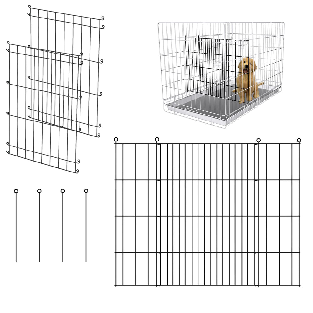 MENGSTER divisor para jaula de perro, juego de 2, acabado negro, ideal para entrenamiento