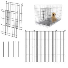 MENGSTER divisor para jaula de perro, juego de 2, acabado negro, ideal para entrenamiento
