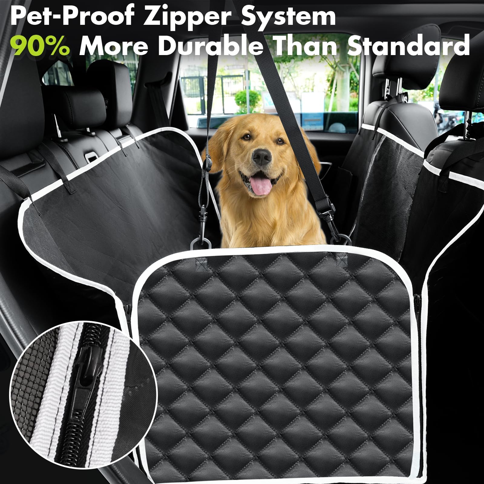 Meolsaek cubre asiento trasero con recubrimiento TPU impermeable para limpieza rápida