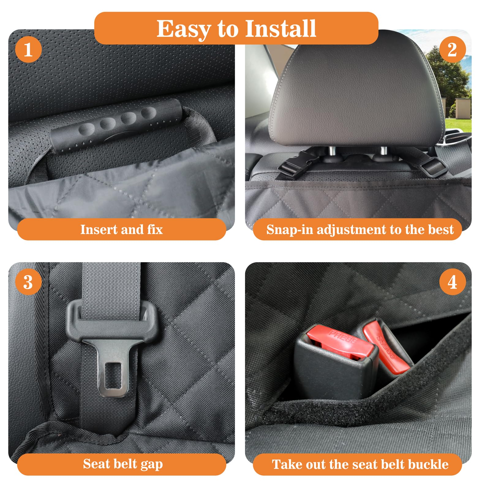 Meolsaek cubre asiento trasero limpieza facil para patas sucias y barro