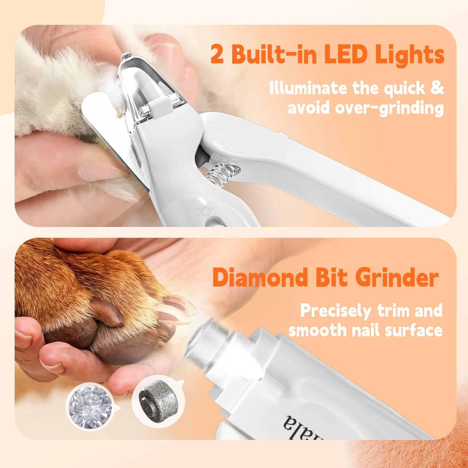 Meonlala amolador de uñas, ideal para recortes para perros