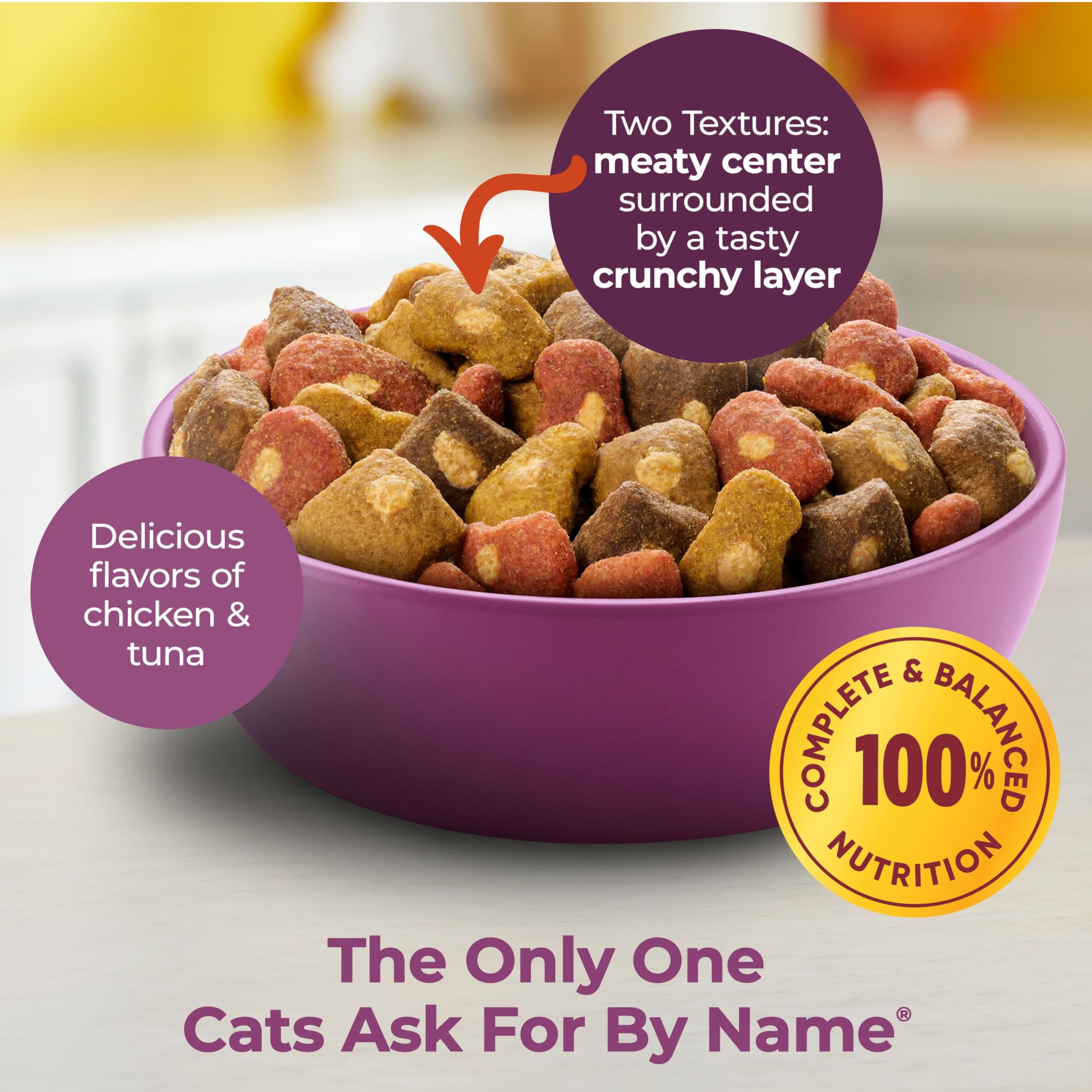 Meow Mix bocados adobados, sabor irresistible para gatos
