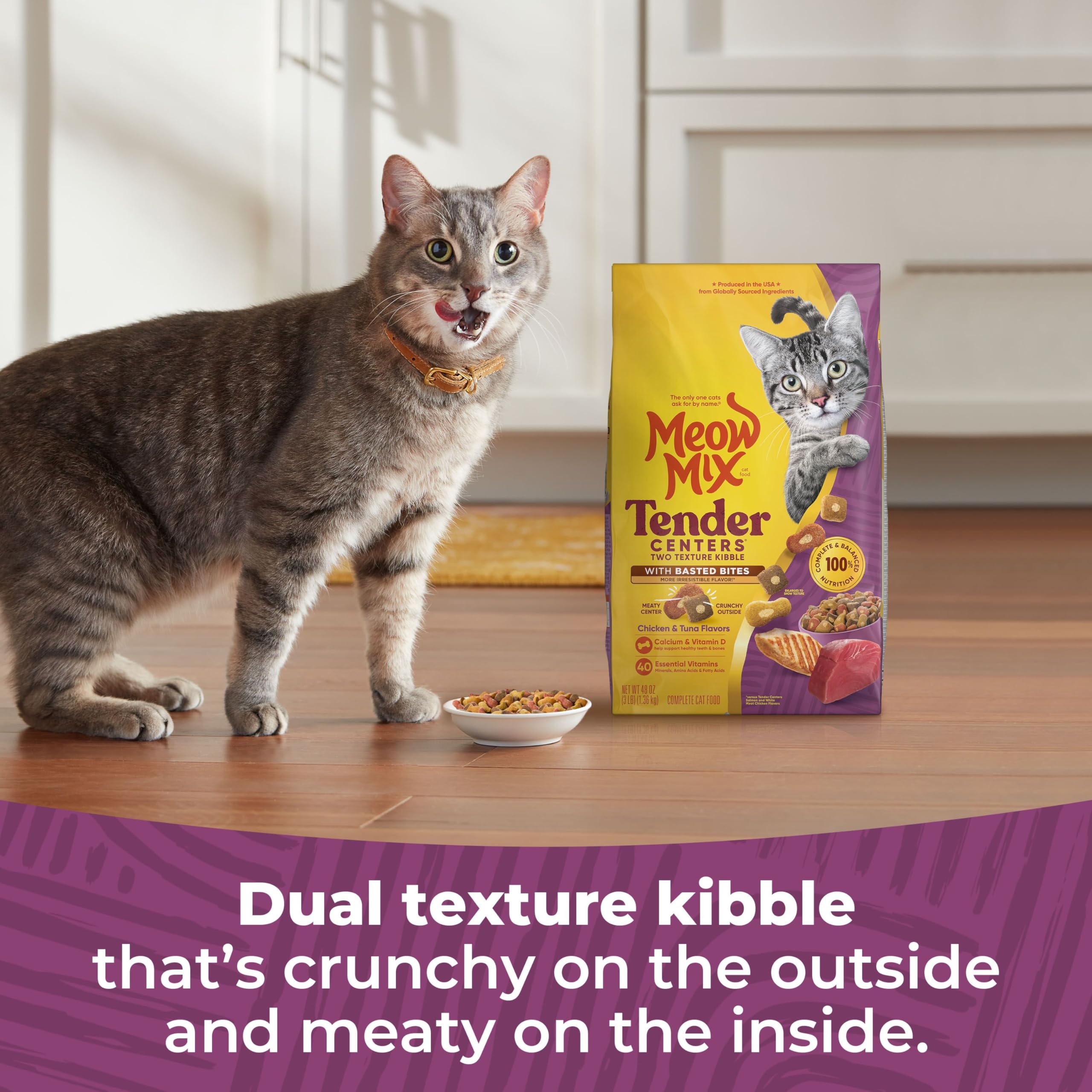Meow Mix nutrición completa para gatos adultos con calcio y vitamina D