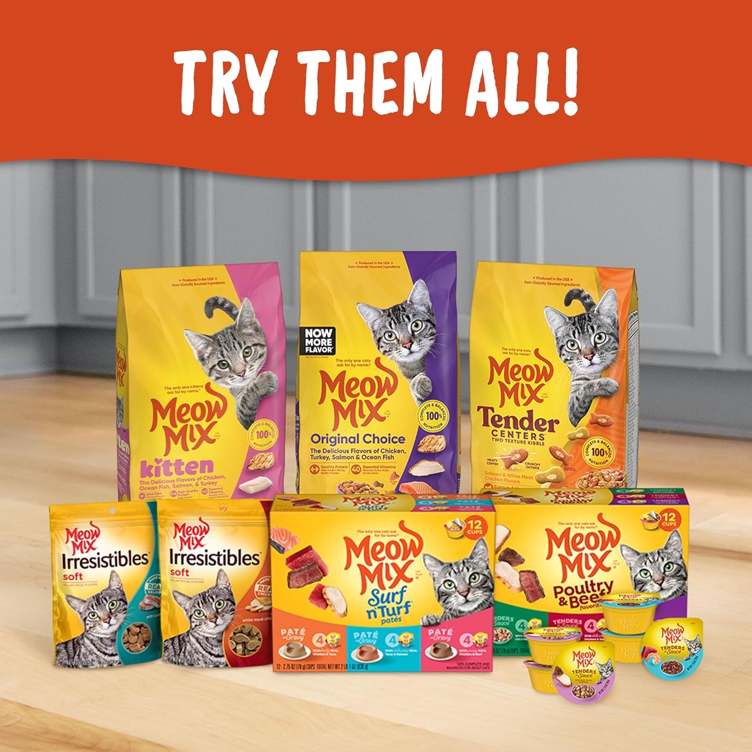 Meow Mix Seafood Medley empaque 6-3 lb: conveniencia para hábitos de alimentación.