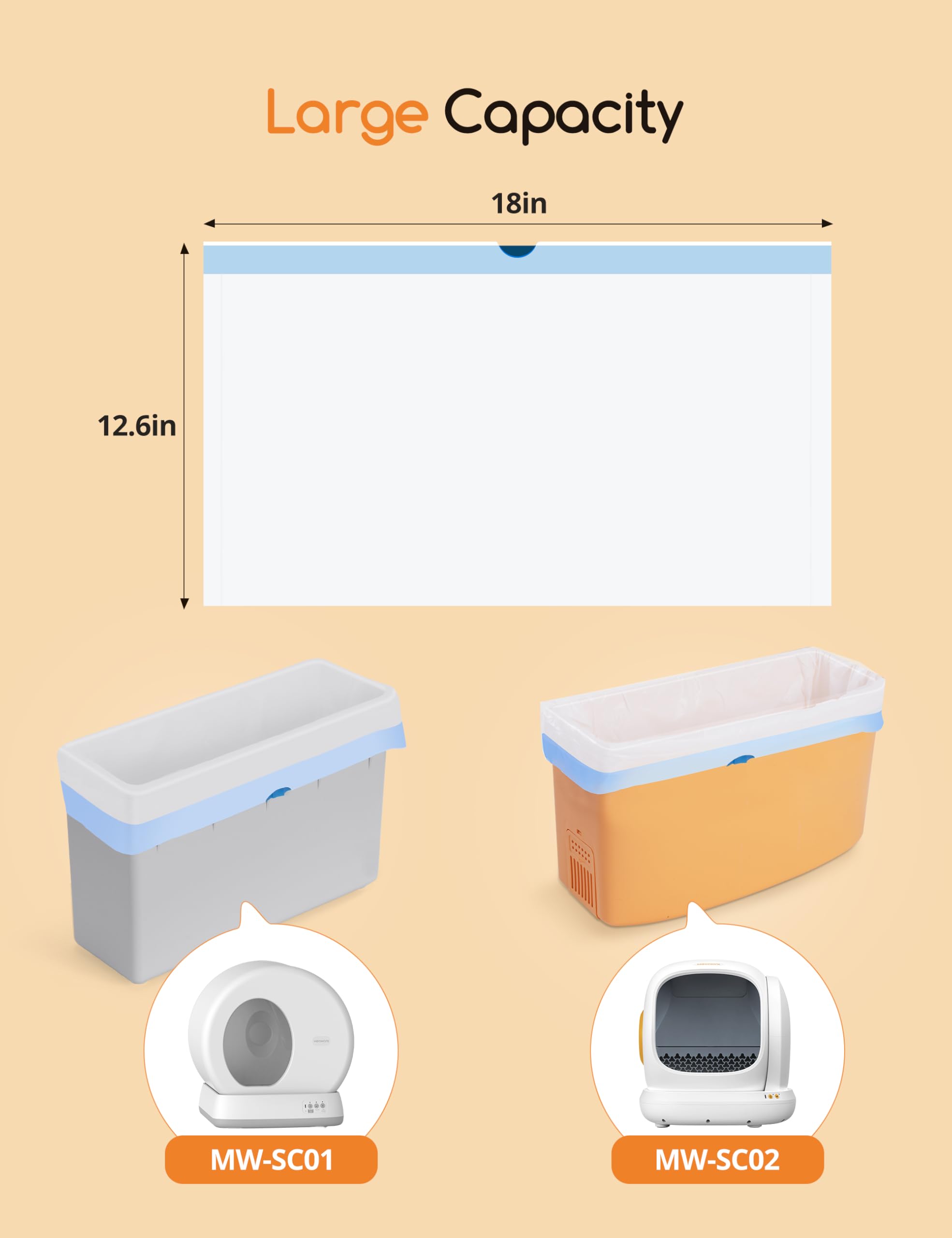 Bolsas Meowant para cajas automáticas compatibles MW-SC01/SC02.