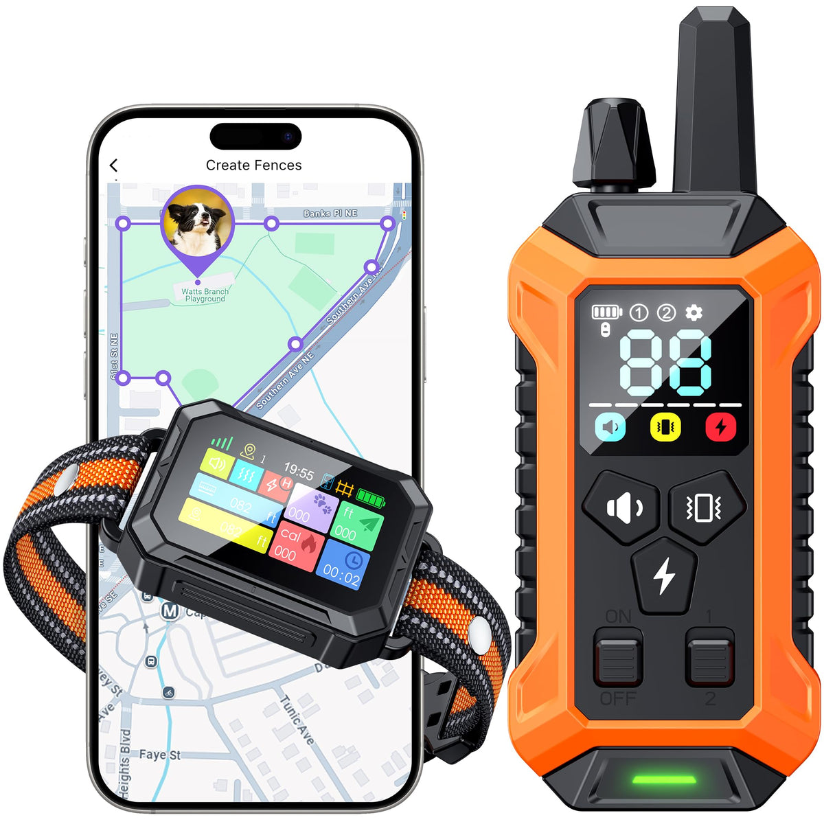 Meowant collar GPS inalámbrico con perímetro para exteriores, seguridad mejorada.