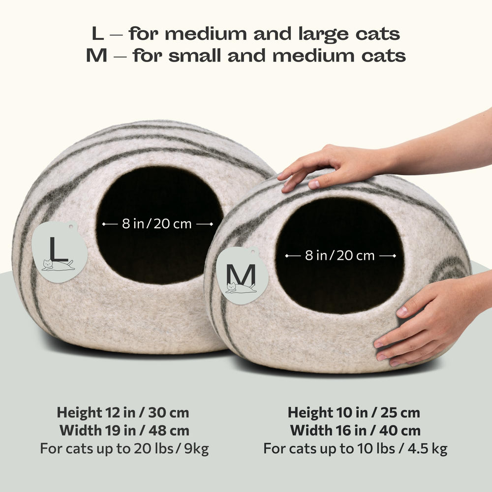 MEOWFIA detalle interior cueva de gato con doble uso para descanso y juego