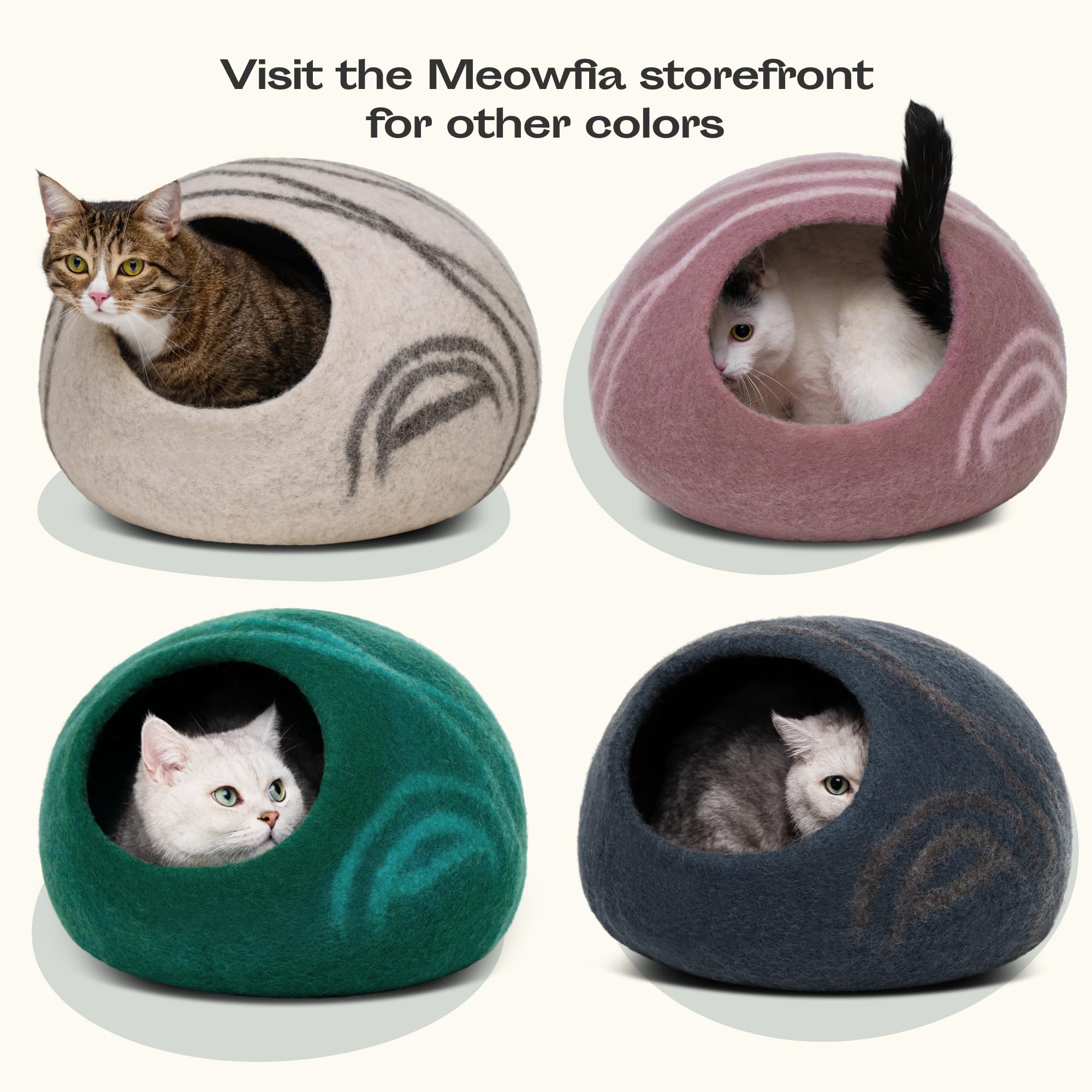 MEOWFIA Cueva Gato Dimensiones Grandes: adecuada para razas medianas y grandes