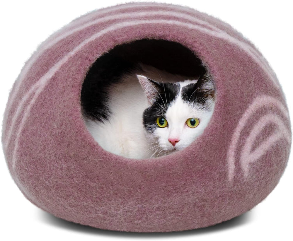 MEOWFIA Cueva de gato interior, refugio cálido y cómodo para tu felino.