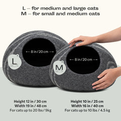 MEOWFIA Cueva para gatos, interior acogedor para esconderse y descansar.