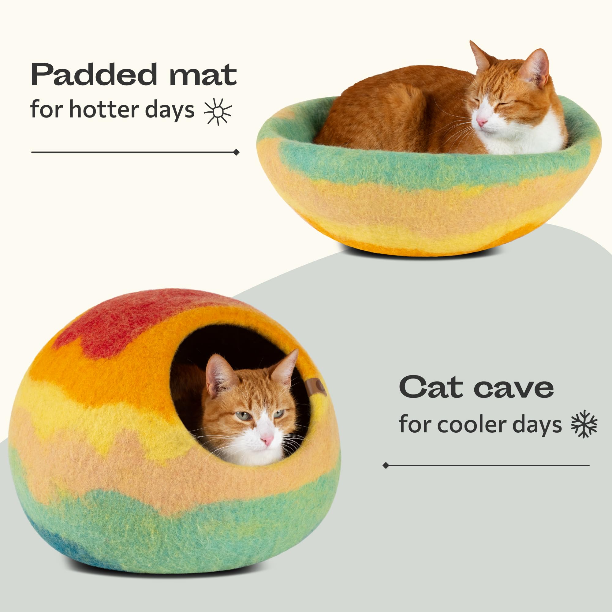 Diseño elegante de la cueva Meowfia que complementa la sala