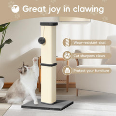 MeowHomm poste diámetro 5 pulgadas, superficie amplia para rascar.