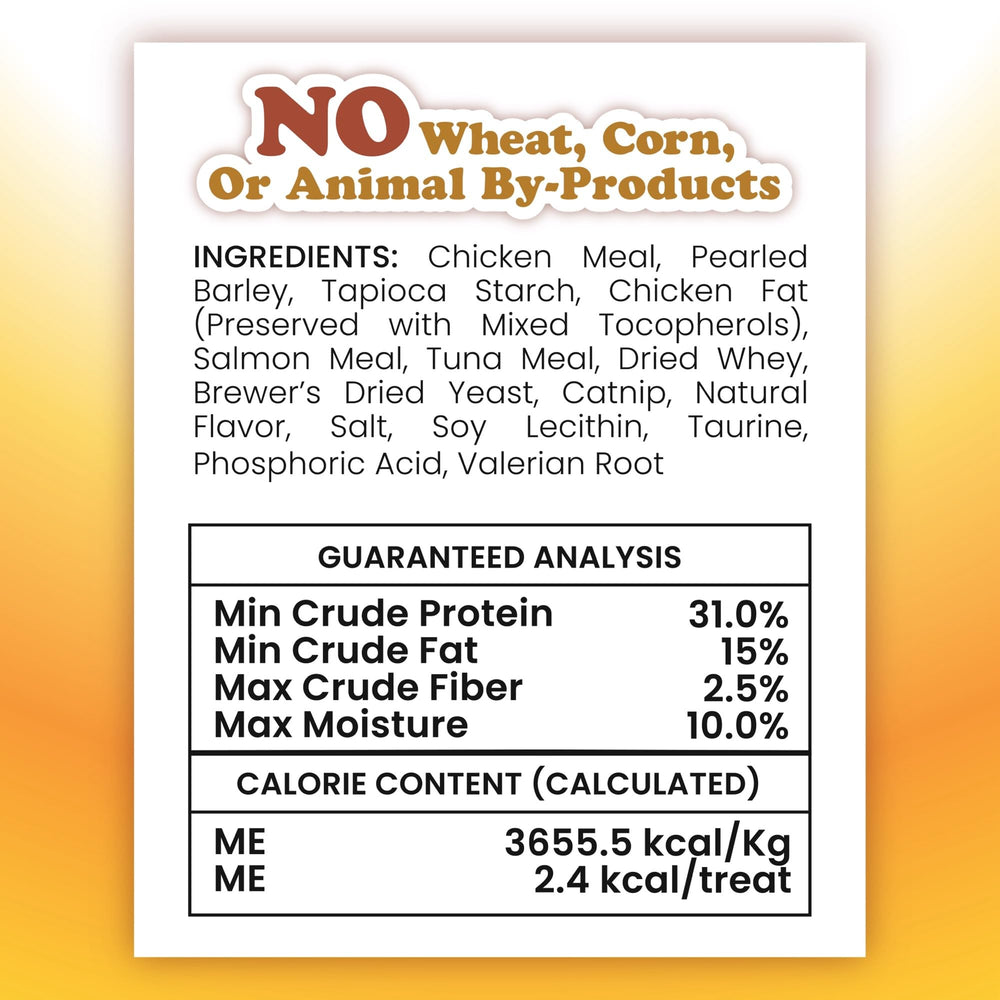 Meowijuana Crunchie Munchies catnip organico, estimulante sensorial para el juego.