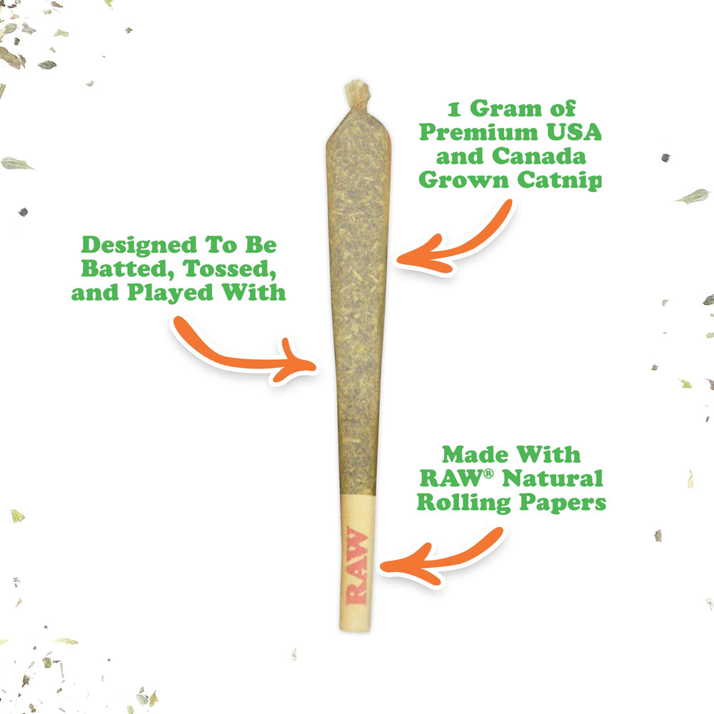 Meowijuana: conos de hierba gatera de 1 g cada uno para estimulación.