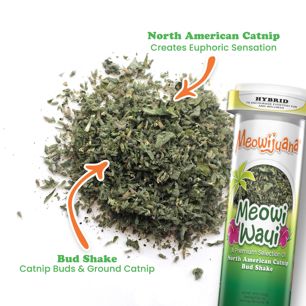 Meowijuana Meowi-Waui Bundle espolvorear catnip en juguete para estimular curiosidad